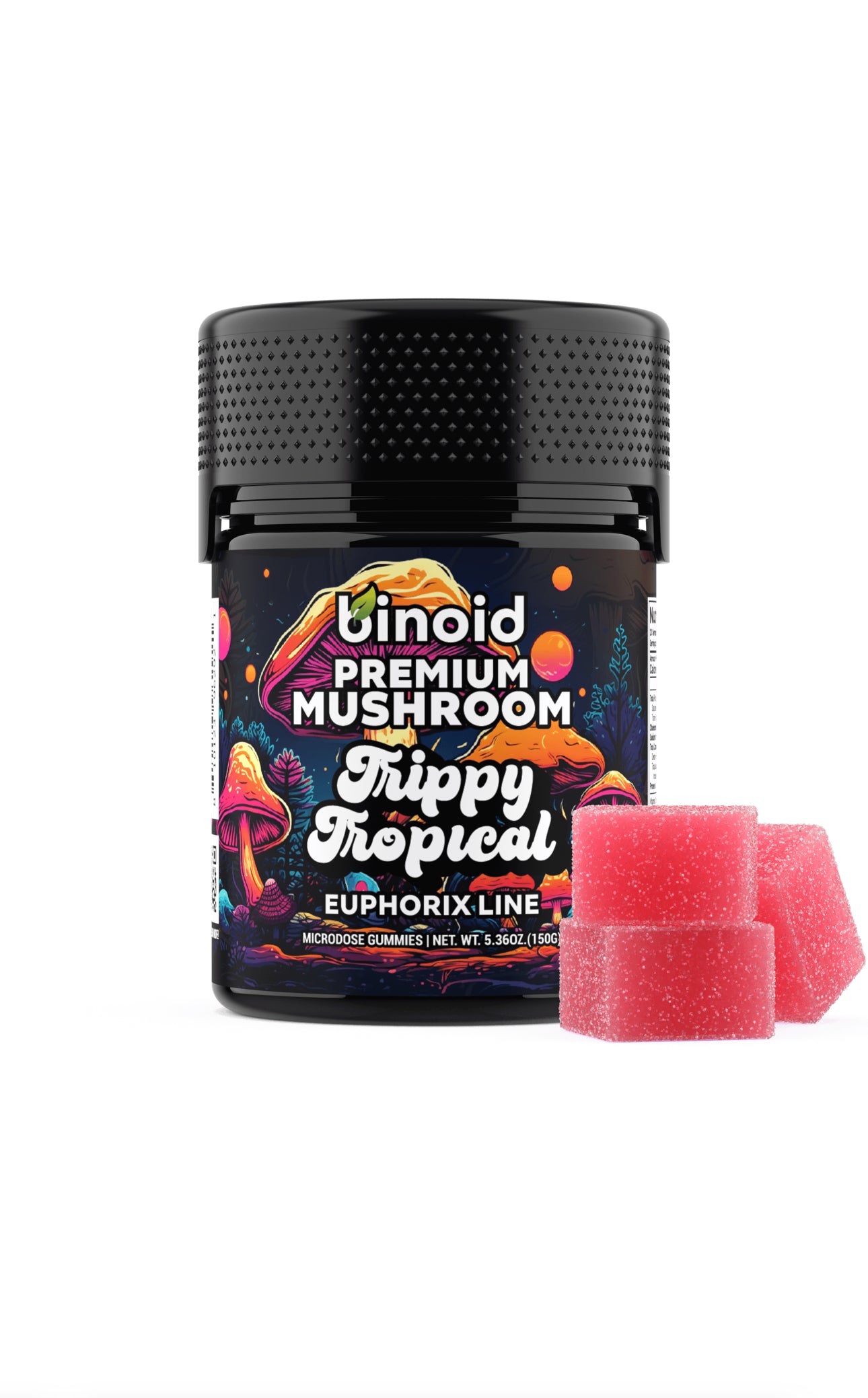 Binoid Premium Mushroom Gummies with THC- Euphorix Line- 20 Count